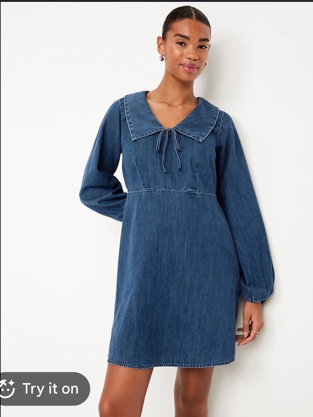 NWOT Old Navy Denim Sweet Collar  Dress / Wear to Work / Day Dress